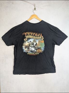 Harley-Davidson Graphic T-Shirt Men's Size 2XL Billy Bad Bass Motorcycle Texoma